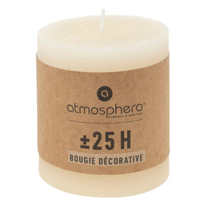 Lumânare neparfumată Atmosphera Olia, Rotundă, 6,7x7 cm