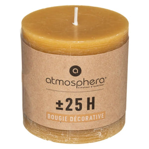 Lumânare neparfumată Atmosphera Olia, Rotundă, 6,7x7 cm