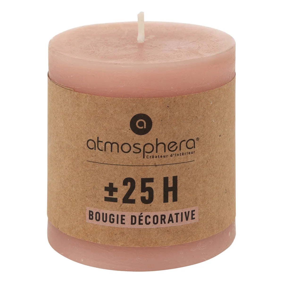 Lumânare neparfumată Atmosphera Olia, Rotundă, 6,7x7 cm