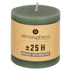 Lumânare neparfumată Atmosphera Olia, Rotundă, 6,7x7 cm