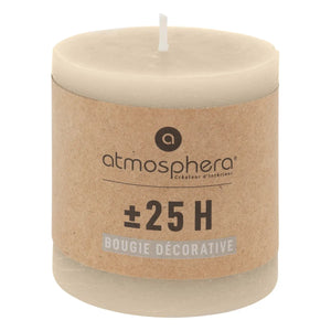 Lumânare neparfumată Atmosphera Olia, Rotundă, 6,7x7 cm