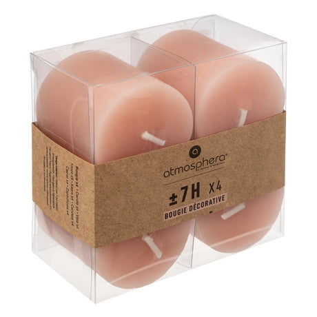 Lumânări neparfumate Atmosphera Olia, 4,5 cm, 4 buc.
