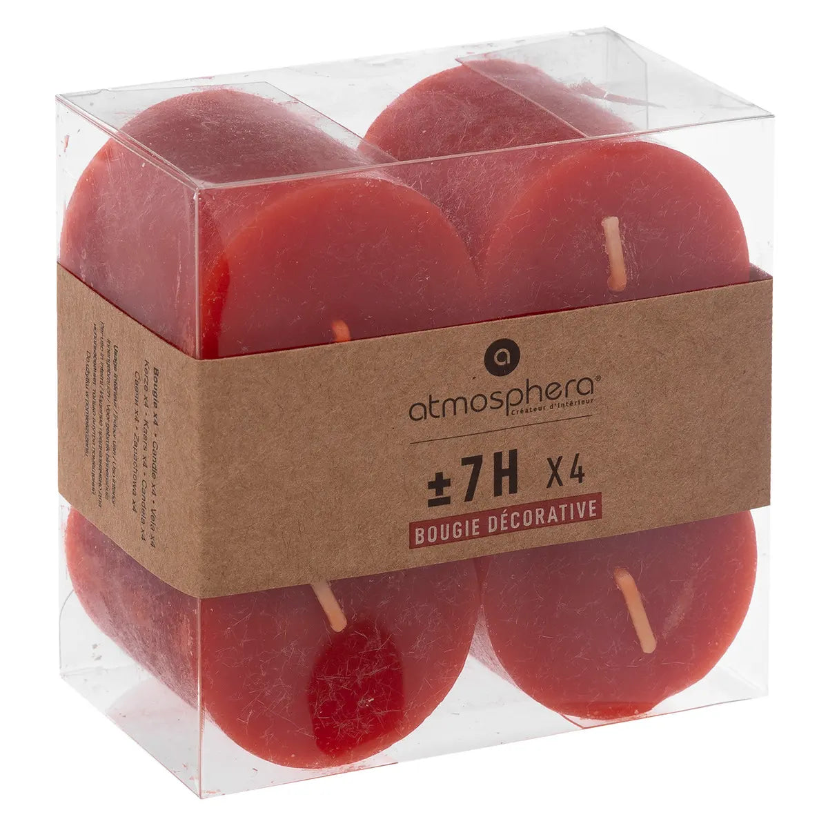 Lumânări neparfumate Atmosphera Olia, 4,5 cm, 4 buc.