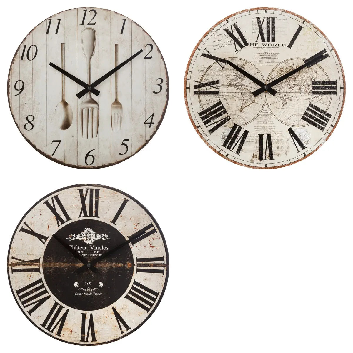 Ceas de perete Atmosphera Boris, Ø28 cm, MDF, Asortat