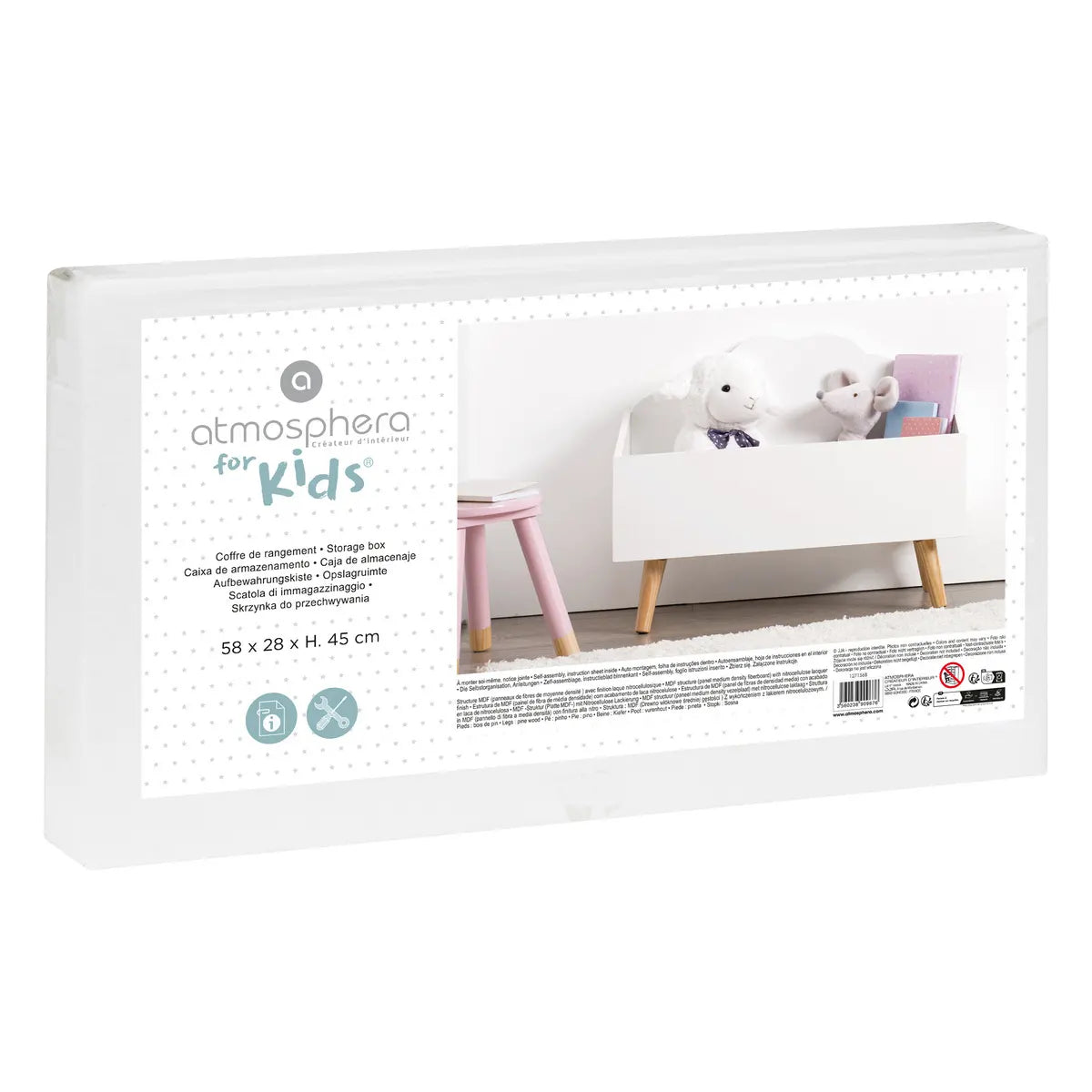 Ladă de depozitare pentru copii Atmosphera Cloud MDF