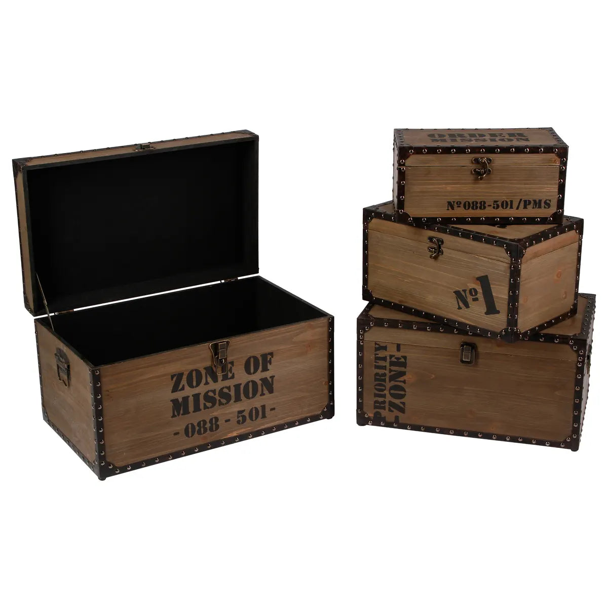 Set cutii depozitare Atmosphera Allan, 4 buc., MDF