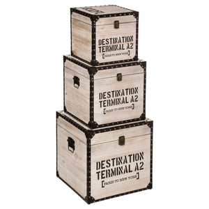 Set cutii depozitare Atmosphera Alberto, 3 buc., MDF