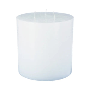 Lumânare neparfumată Atmosphera Olia, Rotundă, 14x14 cm, Alb