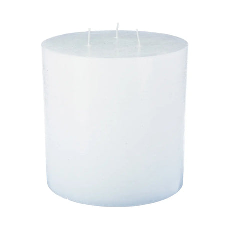 Lumânare neparfumată Atmosphera Olia, Rotundă, 14x14 cm, Alb