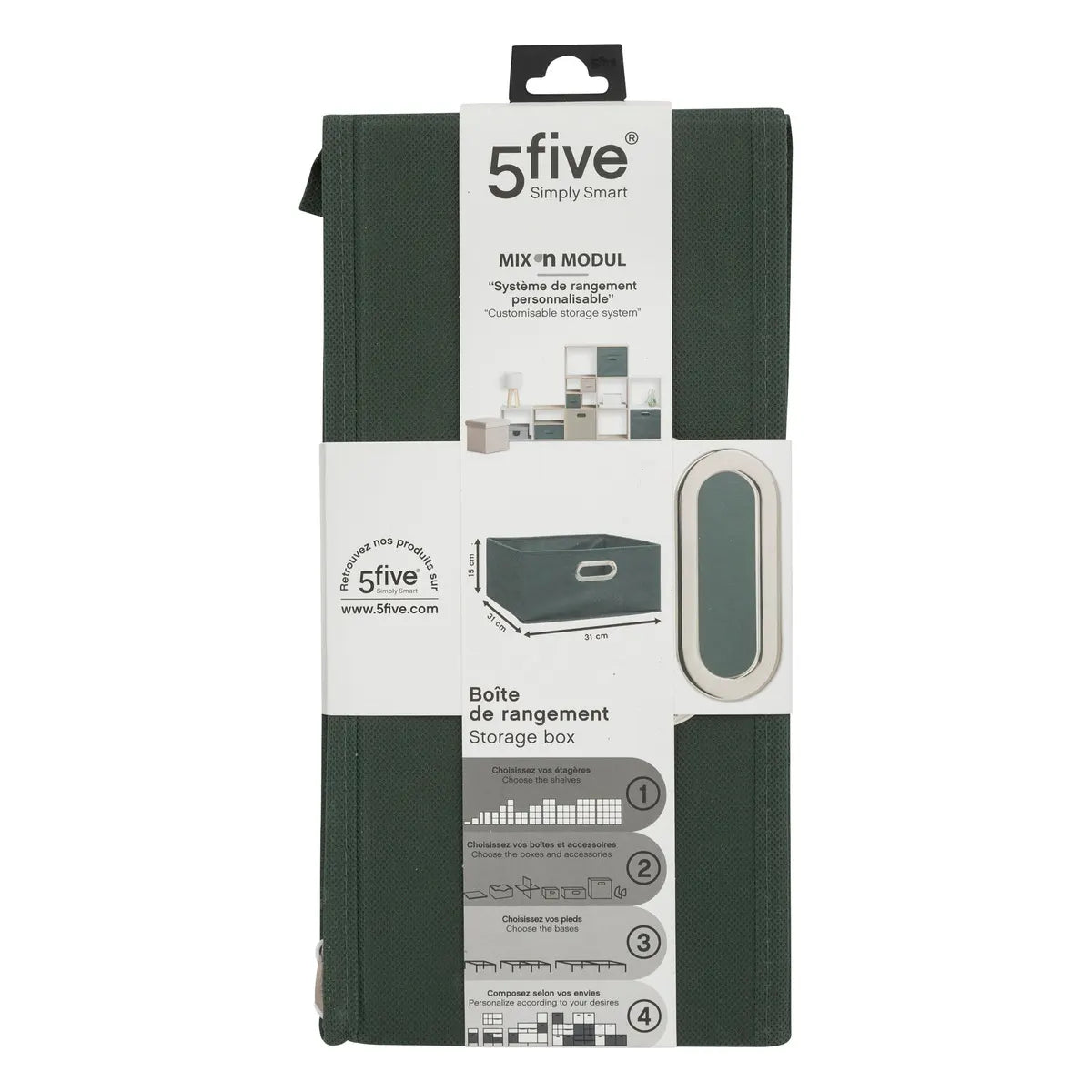 Cutie de depozitare 5five Mix &amp; Modul, Melange, 31x15 cm