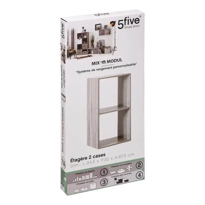 Рафт 5five Mix'n Modul, 2 отделения, MDF, 35x32x68 cm