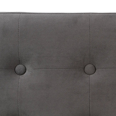 Bancă de depozitare Atmosphera Lysandre, catifea, MDF, gri