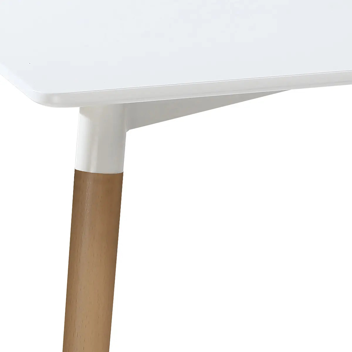 Masă de dining Roka, 150x80 cm, MDF mesteacăn, alb