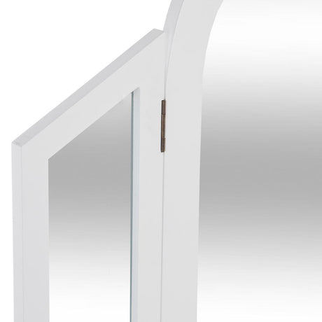 Masă de toaletă cu atmosferă de oglindă Aurell, 65 cm, Alb