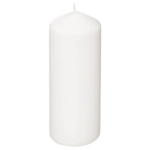 Lumânare neparfumată Atmosphera Many, Rotundă, 6,8x18 cm, Alb