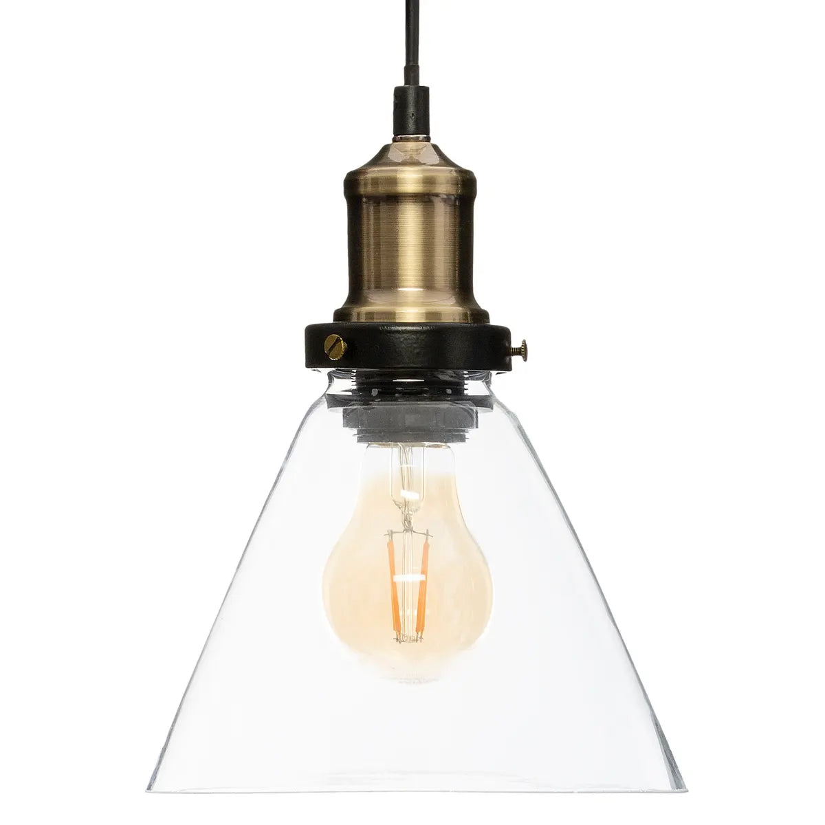 Lampă suspendată Atmosphera Alak, 18 cm, sticlă