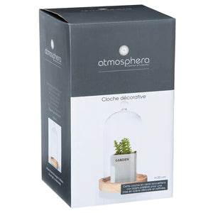 Vază Atmosphera Cloche, Lemn, 19 cm
