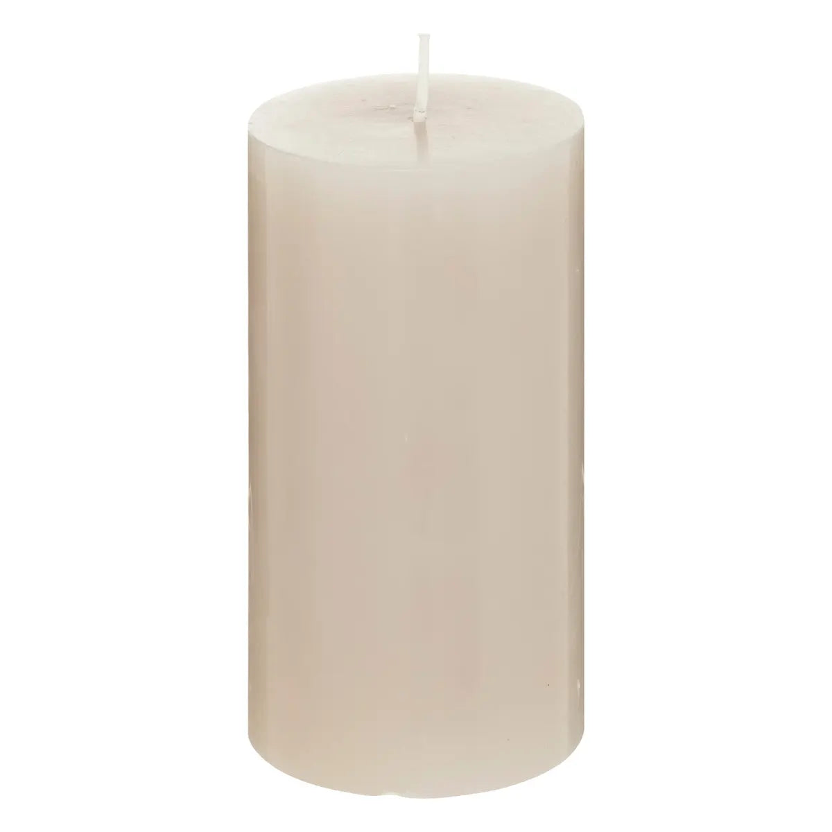 Lumânare neparfumată Atmosphera Hugo, Rotund, 7x13 cm, Gri taupe