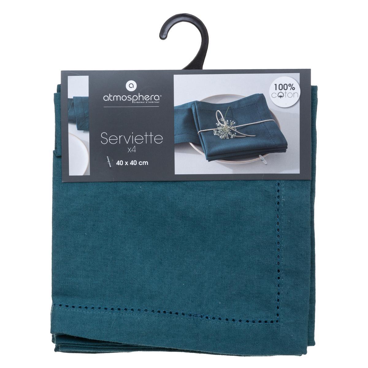 Set prosoape Atmosphera Chambray, 40x40 cm, 4 buc.