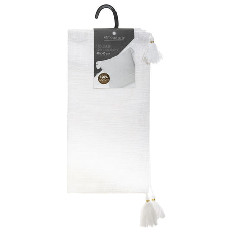 Față de pernă decorativă Atmosphera Slub, 40x40 cm, Alb