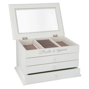 Cutie de depozitare pentru bijuterii Atmosphera Kristin, 25 cm, MDF