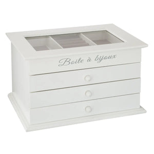 Cutie de depozitare pentru bijuterii Atmosphera Kristin, 25 cm, MDF