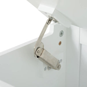 Bancă pentru copii cu spațiu de depozitare, MDF, albă