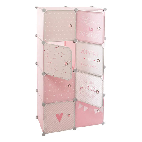 Dulap textil pentru copii Atmosphera, 139 cm, roz