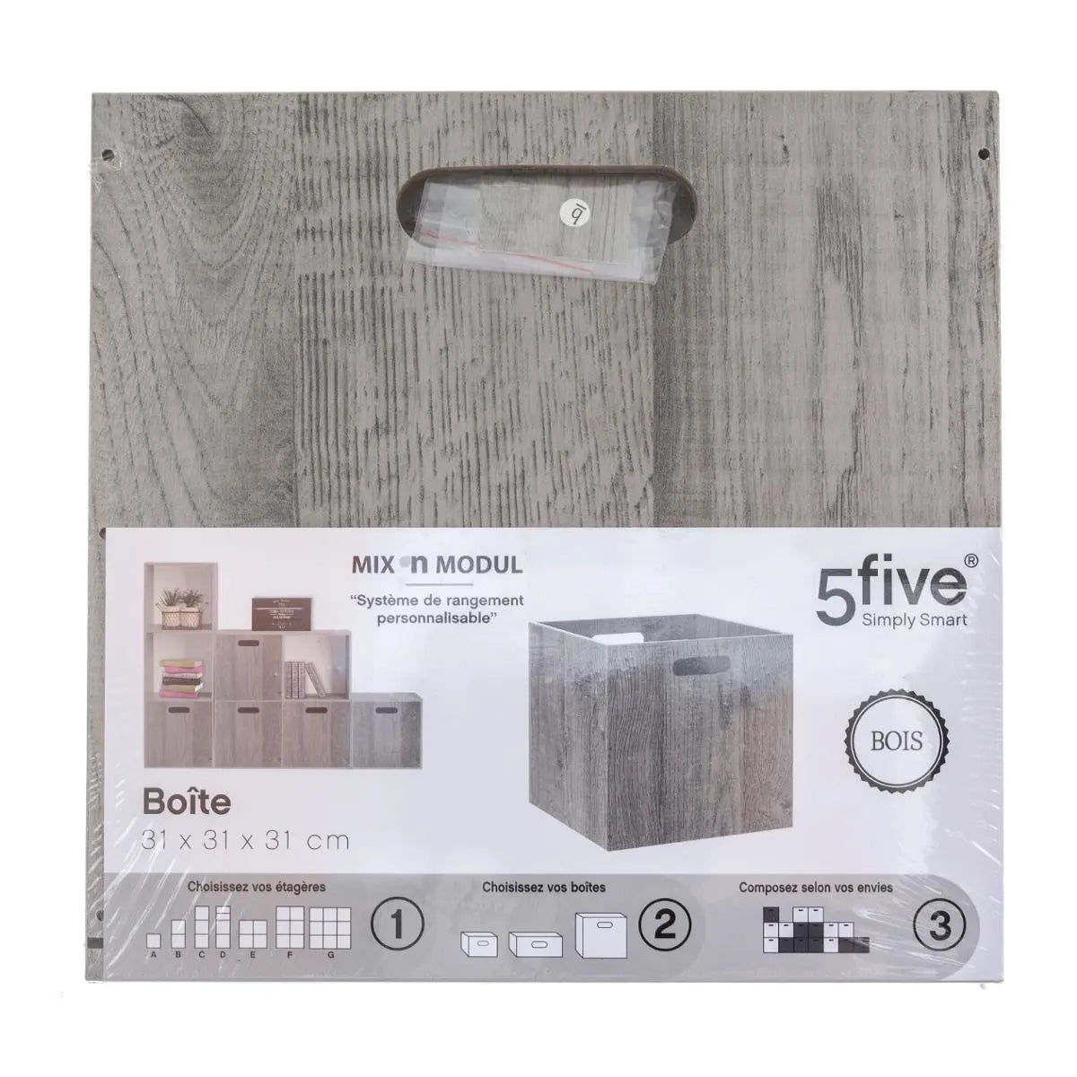 Cutie de depozitare 5five Mix &amp; Modul, Lemn, 31x31 cm