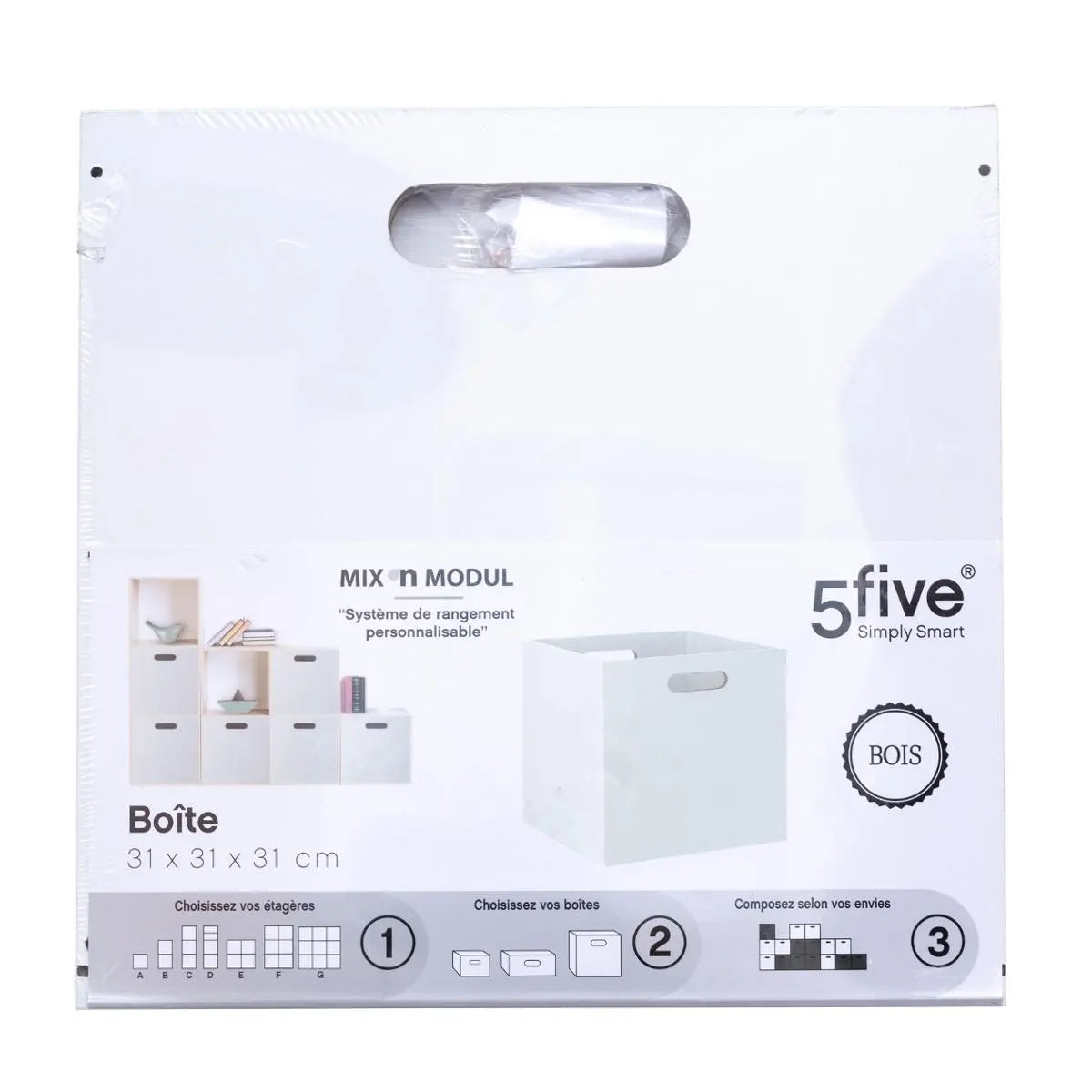 Cutie de depozitare 5five Mix &amp; Modul, Lemn, 31x31 cm