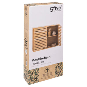 Dulap de baie 5five Sicla, montat pe perete, bambus
