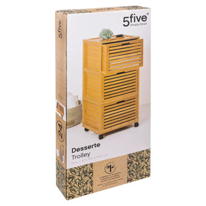 Dulap de baie 5five Sicla, 3 sertare, Pe roți