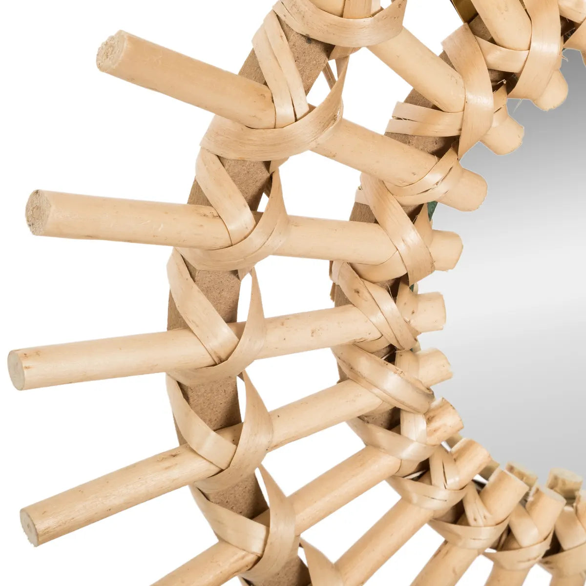 Set oglinzi Atmosphera Aida, 28cm, 3 buc, ratan