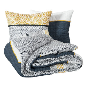 Lenjerie de pat Atmosphera Etnik, 240x220 cm, Albastru