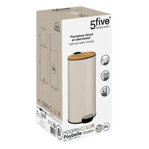 Coș 5five Modern Color, Metal și bambus, 30 L