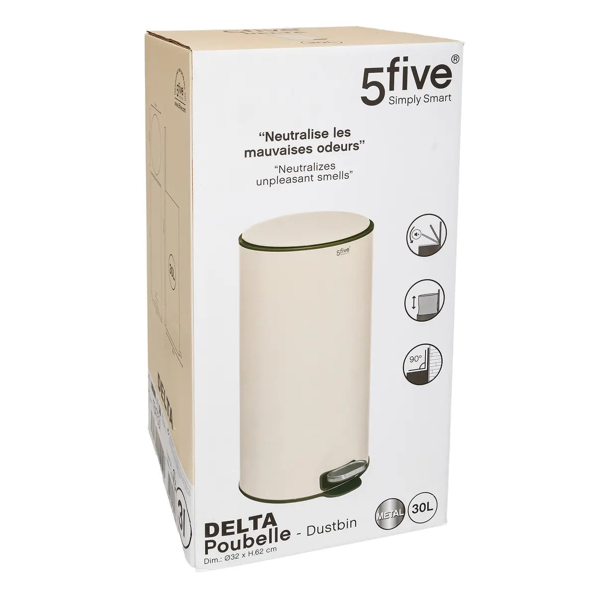 Coș 5five Delta, Argile, Metal, 30 L