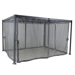 Ламелна беседка Hesperide Belize, Графит, 3.8x3 m