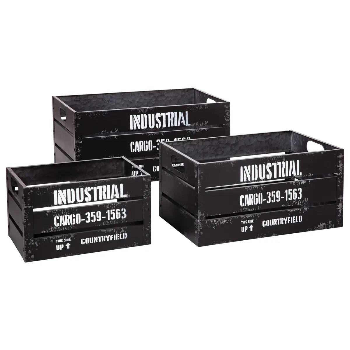 Set de cutii de depozitare Atmosphera Bill, 3 buc, Metal