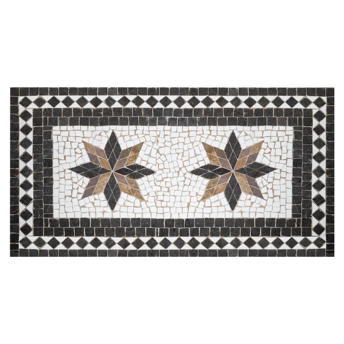 Masă de dining Kipos, 160x90 cm, mozaic de piatră