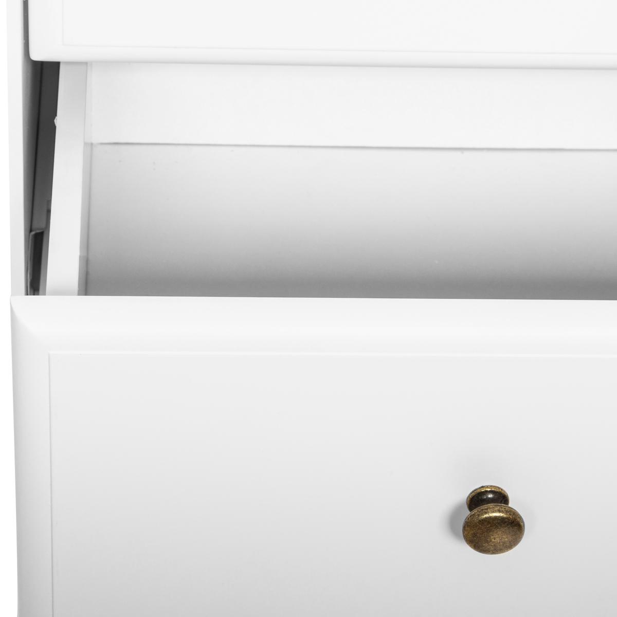 Noptieră Atmosphera Solen, 61 cm, Alb