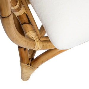 Fotoliu Atmosphera Farah, Ratan, Alb