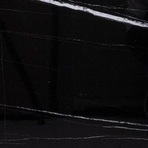 Masă extensibilă Mapu, 160-200x90 cm, sticlă securizată cu efect de marmură