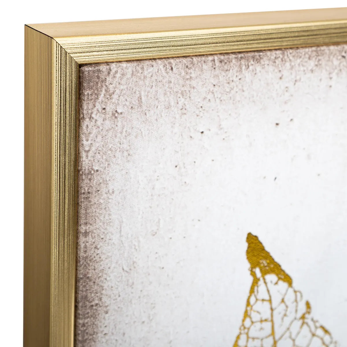 Pictură înrămată Atmosphera Feather, Imprimeu pe pânză 58x58 cm, efect aluminiu