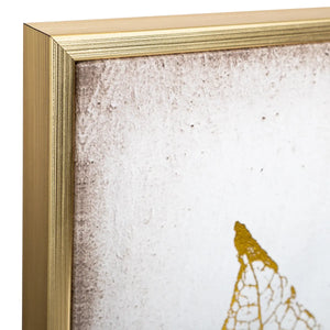 Pictură înrămată Atmosphera Feather, Imprimeu pe pânză 58x58 cm, efect aluminiu