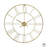 Ceas de perete Atmosphera Phil, Vintage, Ø70 cm, Metal auriu