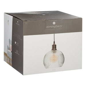 Lampă suspendată Atmosphera Laye, 20 cm, sticlă