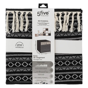 Cutie depozitare 5five Mix &amp; Modul Ethnique, Cu Pompoane, 31x31 cm