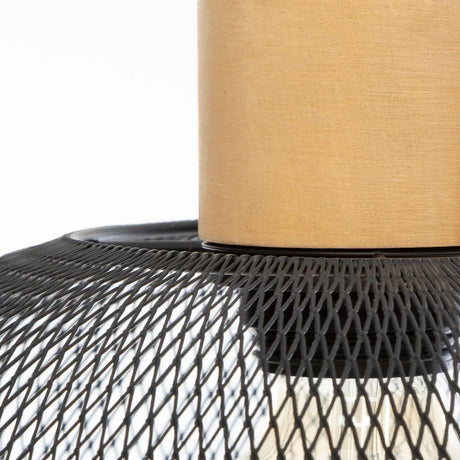 Lampă suspendată Atmosphera Sam, 30 cm, Metal, Lemn