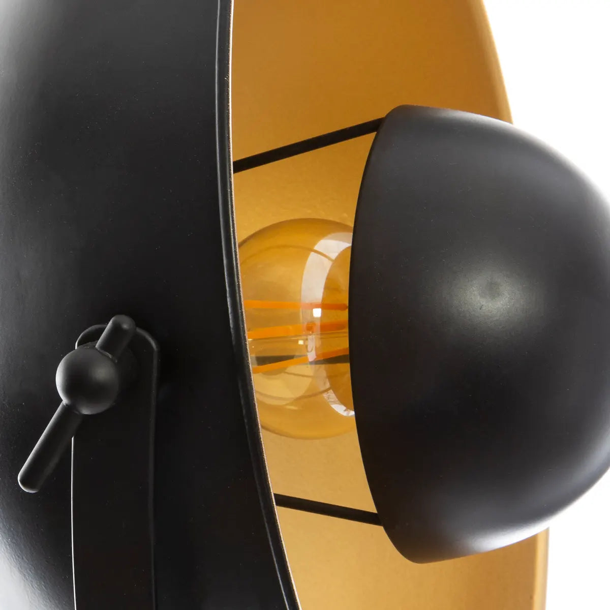 Lampion atmosphera Lahti, Metal și lemn, Negru, 156,5 cm