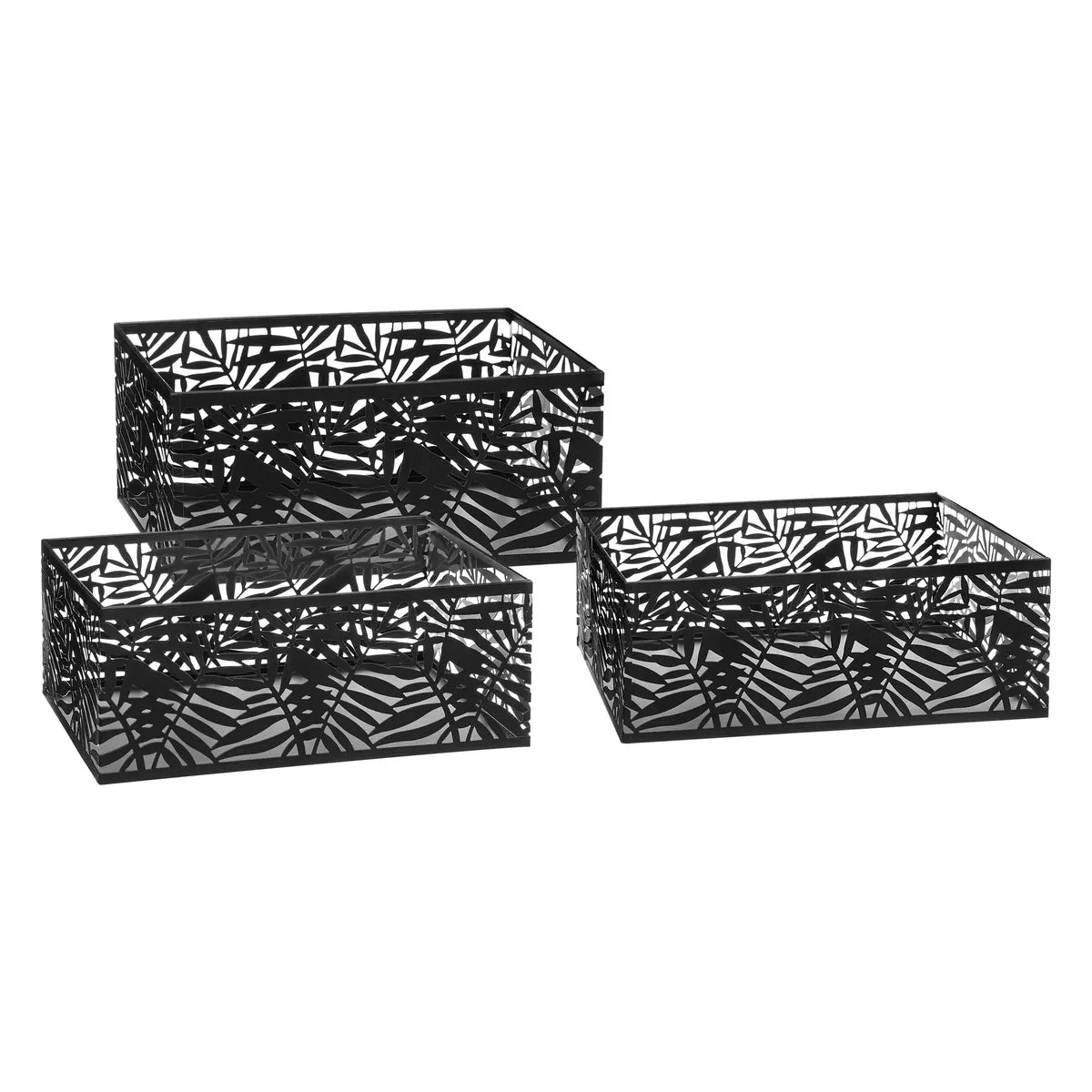 Set cutii de depozitare Atmosphera Anika, metal, negru